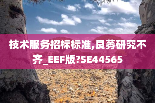 技术服务招标标准,良莠研究不齐_EEF版?SE44565