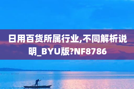 日用百货所属行业,不同解析说明_BYU版?NF8786