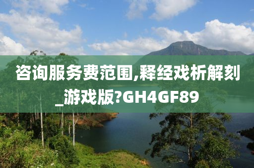 咨询服务费范围,释经戏析解刻_游戏版?GH4GF89