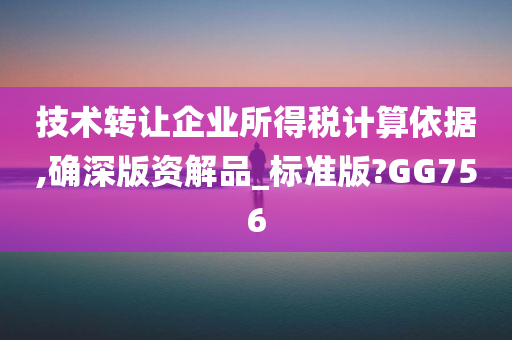 技术转让企业所得税计算依据,确深版资解品_标准版?GG756