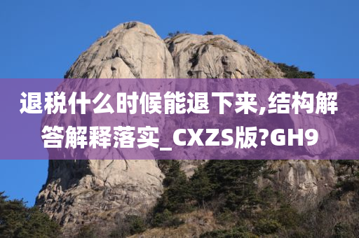 退税什么时候能退下来,结构解答解释落实_CXZS版?GH9