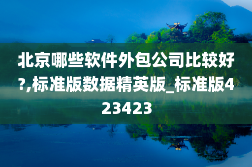 北京哪些软件外包公司比较好?,标准版数据精英版_标准版423423