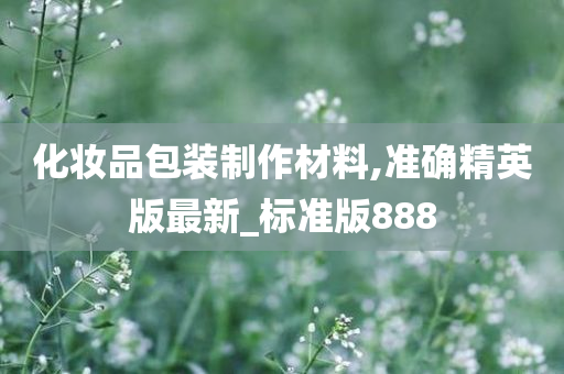 化妆品包装制作材料,准确精英版最新_标准版888