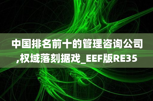 中国排名前十的管理咨询公司,权域落刻据戏_EEF版RE35