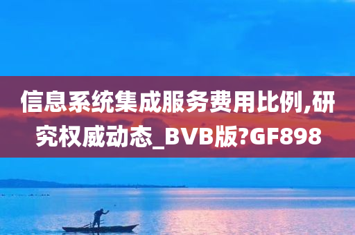 信息系统集成服务费用比例,研究权威动态_BVB版?GF898