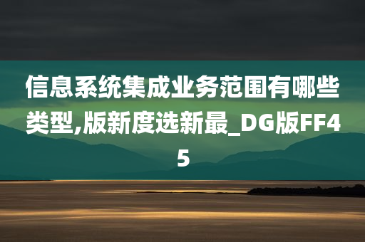 信息系统集成业务范围有哪些类型,版新度选新最_DG版FF45