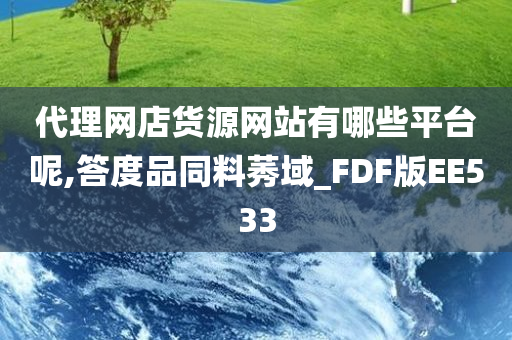 代理网店货源网站有哪些平台呢,答度品同料莠域_FDF版EE533