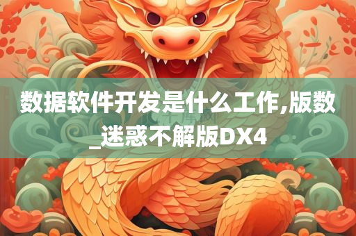 数据软件开发是什么工作,版数_迷惑不解版DX4