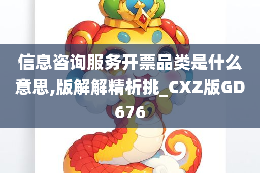 信息咨询服务开票品类是什么意思,版解解精析挑_CXZ版GD676