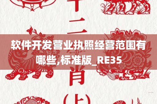 软件开发营业执照经营范围有哪些,标准版_RE35