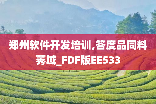 郑州软件开发培训,答度品同料莠域_FDF版EE533