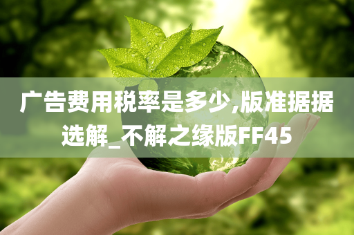 广告费用税率是多少,版准据据选解_不解之缘版FF45