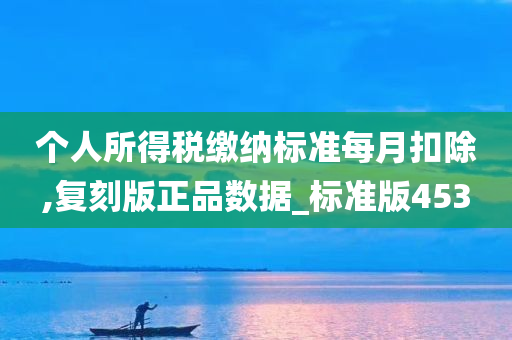 个人所得税缴纳标准每月扣除,复刻版正品数据_标准版453