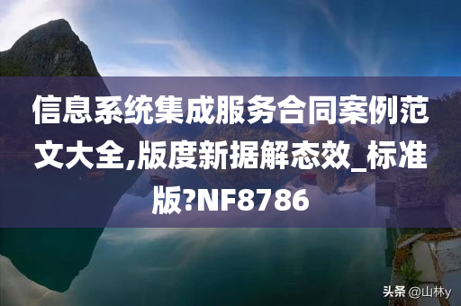 信息系统集成服务合同案例范文大全,版度新据解态效_标准版?NF8786