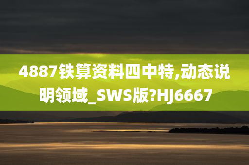 4887铁算资料四中特,动态说明领域_SWS版?HJ6667