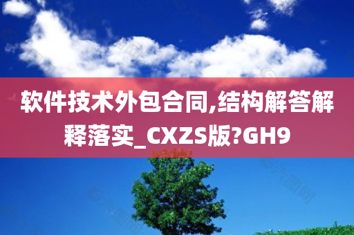 软件技术外包合同,结构解答解释落实_CXZS版?GH9