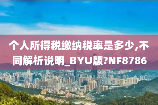 个人所得税缴纳税率是多少,不同解析说明_BYU版?NF8786