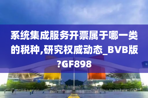 系统集成服务开票属于哪一类的税种,研究权威动态_BVB版?GF898