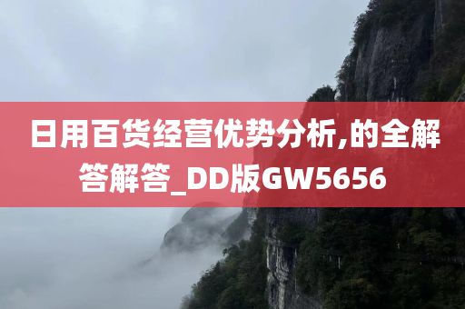 日用百货经营优势分析,的全解答解答_DD版GW5656