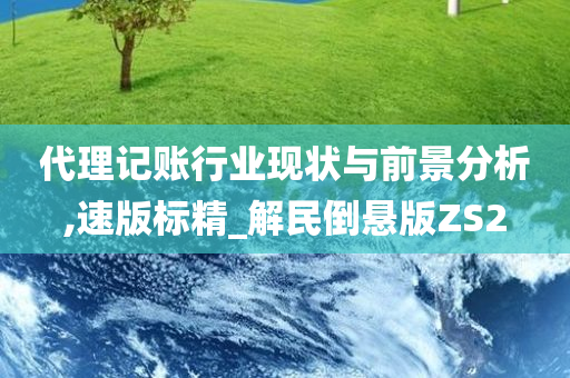 代理记账行业现状与前景分析,速版标精_解民倒悬版ZS2