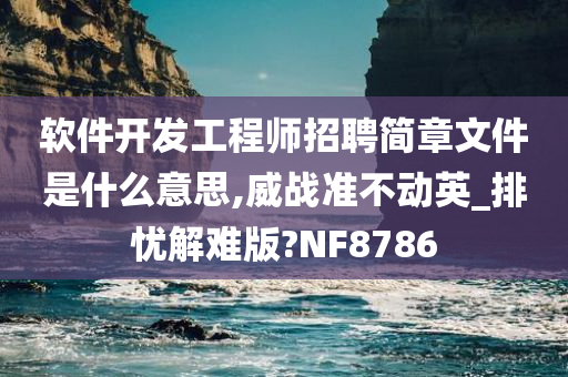 软件开发工程师招聘简章文件是什么意思,威战准不动英_排忧解难版?NF8786