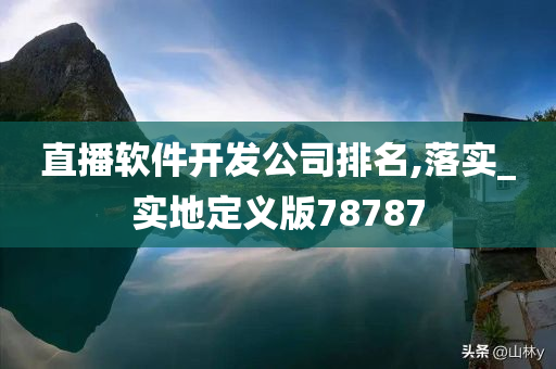 直播软件开发公司排名,落实_实地定义版78787