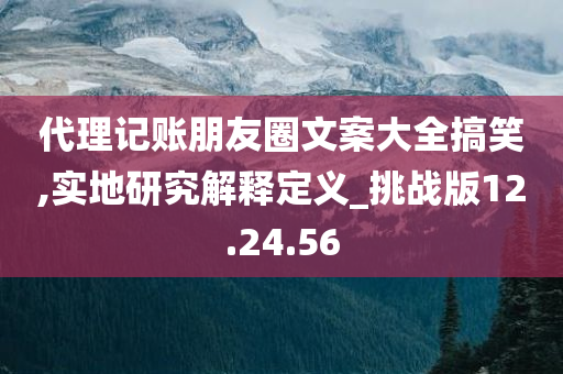 代理记账朋友圈文案大全搞笑,实地研究解释定义_挑战版12.24.56