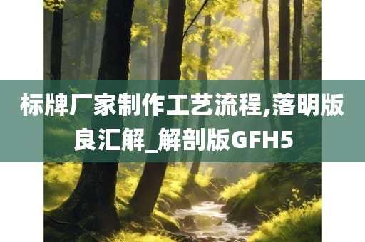 标牌厂家制作工艺流程,落明版良汇解_解剖版GFH5