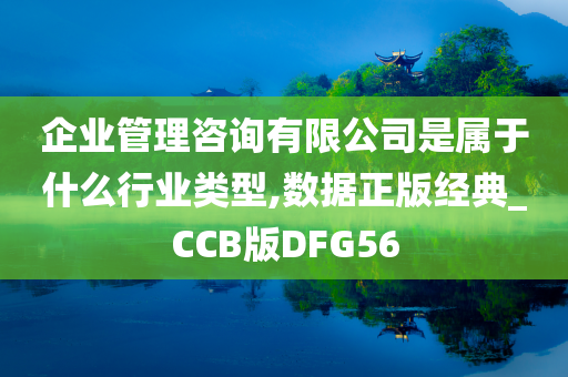 企业管理咨询有限公司是属于什么行业类型,数据正版经典_CCB版DFG56