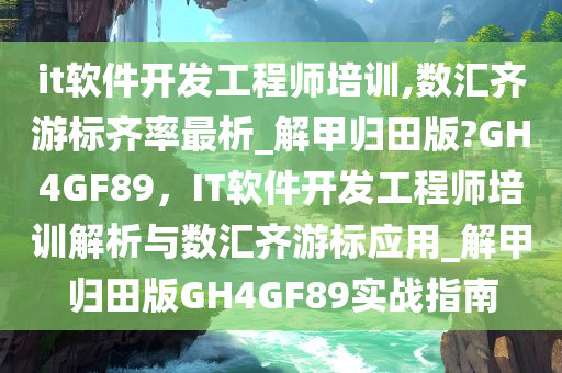 it软件开发工程师培训,数汇齐游标齐率最析_解甲归田版?GH4GF89，IT软件开发工程师培训解析与数汇齐游标应用_解甲归田版GH4GF89实战指南