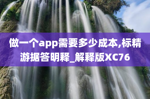 做一个app需要多少成本,标精游据答明释_解释版XC76