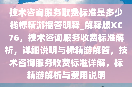 技术咨询服务取费标准是多少钱标精游据答明释_解释版XC76，技术咨询服务收费标准解析，详细说明与标精游解答，技术咨询服务收费标准详解，标精游解析与费用说明