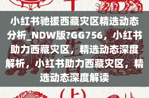 小红书驰援西藏灾区精选动态分析_NDW版?GG756，小红书助力西藏灾区，精选动态深度解析，小红书助力西藏灾区，精选动态深度解读