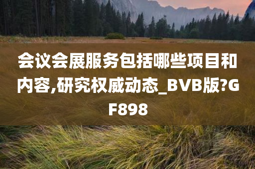 会议会展服务包括哪些项目和内容,研究权威动态_BVB版?GF898