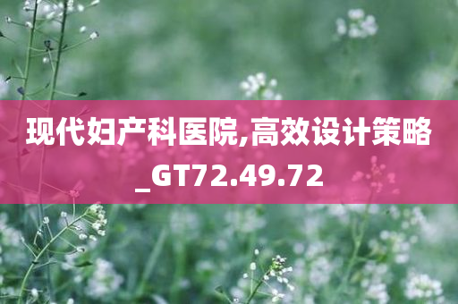 现代妇产科医院,高效设计策略_GT72.49.72