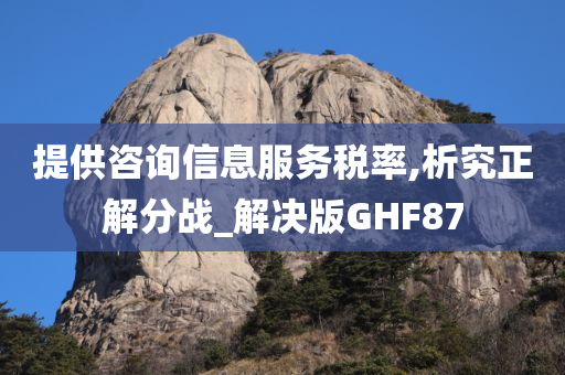 提供咨询信息服务税率,析究正解分战_解决版GHF87