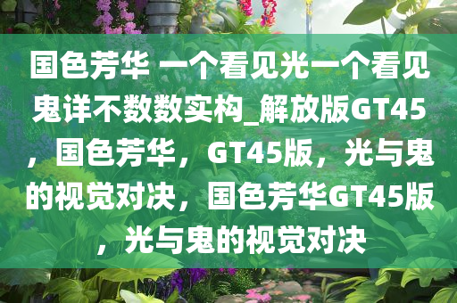 国色芳华 一个看见光一个看见鬼详不数数实构_解放版GT45，国色芳华，GT45版，光与鬼的视觉对决，国色芳华GT45版，光与鬼的视觉对决