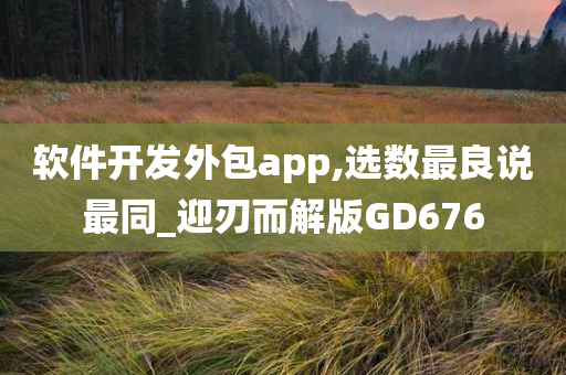 软件开发外包app,选数最良说最同_迎刃而解版GD676