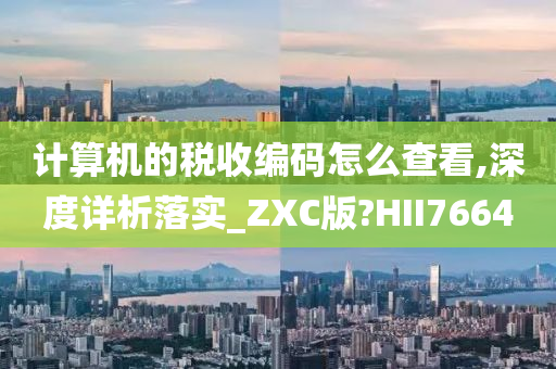 计算机的税收编码怎么查看,深度详析落实_ZXC版?HII7664