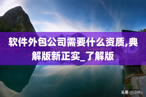 软件外包公司需要什么资质,典解版新正实_了解版