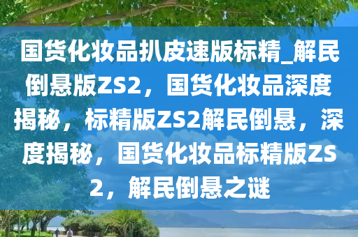 国货化妆品扒皮速版标精_解民倒悬版ZS2，国货化妆品深度揭秘，标精版ZS2解民倒悬，深度揭秘，国货化妆品标精版ZS2，解民倒悬之谜