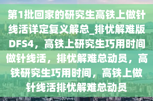 第1批回家的研究生高铁上做针线活详定复义解总_排忧解难版DFS4，高铁上研究生巧用时间做针线活，排忧解难总动员，高铁研究生巧用时间，高铁上做针线活排忧解难总动员